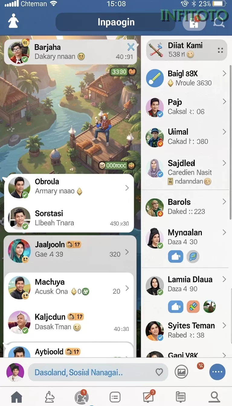 Galeri pratinjau visual infitoto build APK resmi terbaru